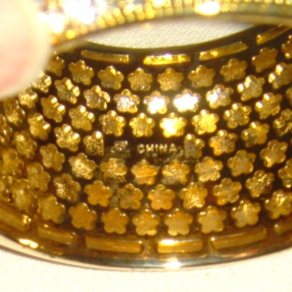 Joan Boyce Gold-Tone and Clear R/S Bracelet - Picture 6 of 12